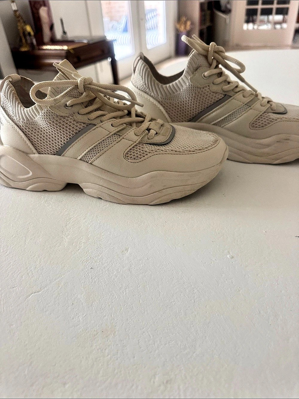 ZARA Women's Cream Sneakers EU 39